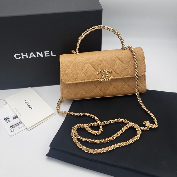 Brand new authentic Chanel 2023 kelly phone holder with chain and top handle - Picture 15 of 17